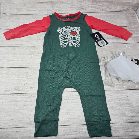 NWT Rags To‎ Raches Toddler Boy Xmas Skeleton Romper Size 2T - Picture 6 of 6